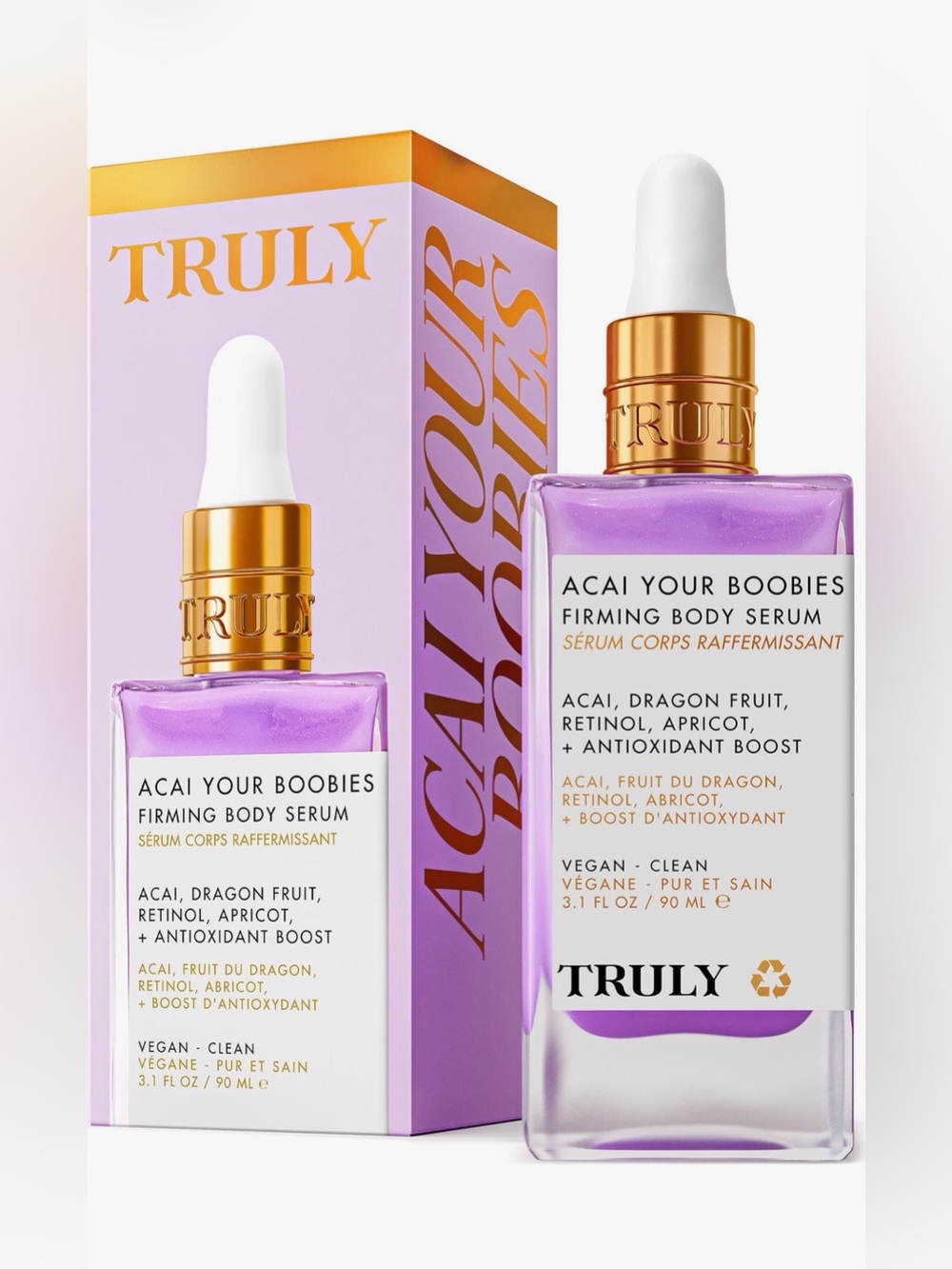 TRULY Purple Acai Your Boobies Firming Body Serum - New in Box